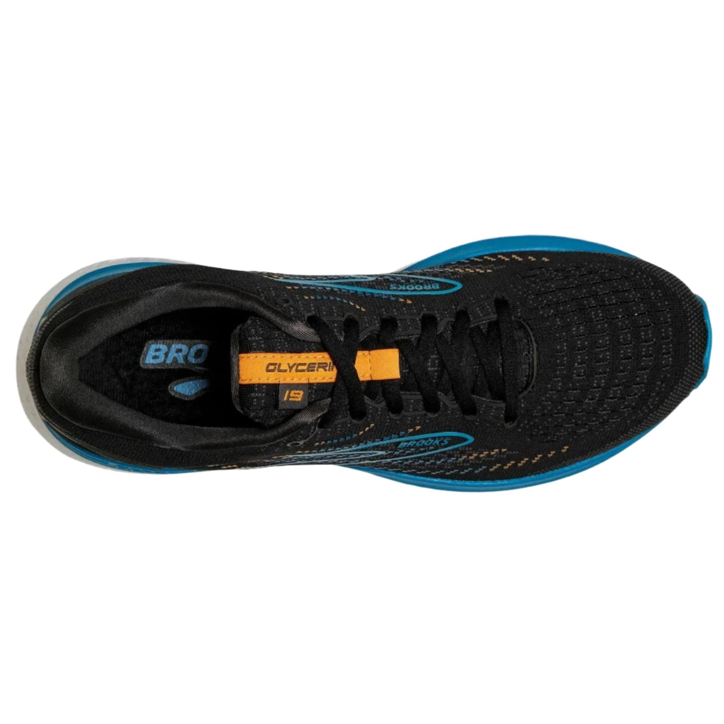 BROOKS M Glycerin 19 (d) BLACK/BLUE/ORANGE