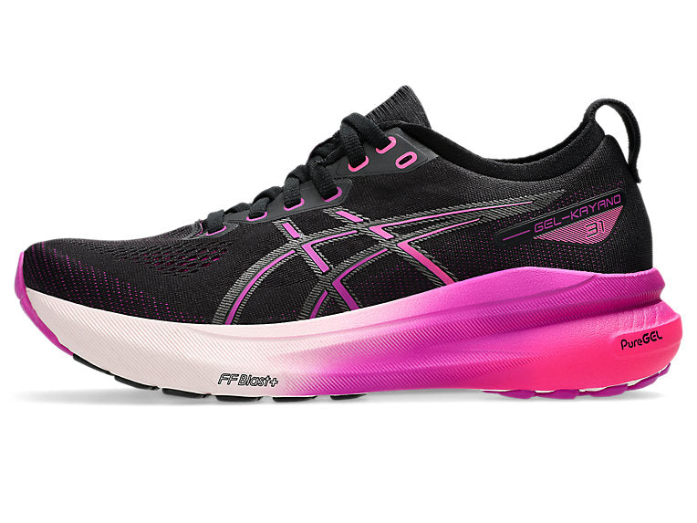 ASICS W Kayano 31 (d) BLACK/BOLD MAGENTA