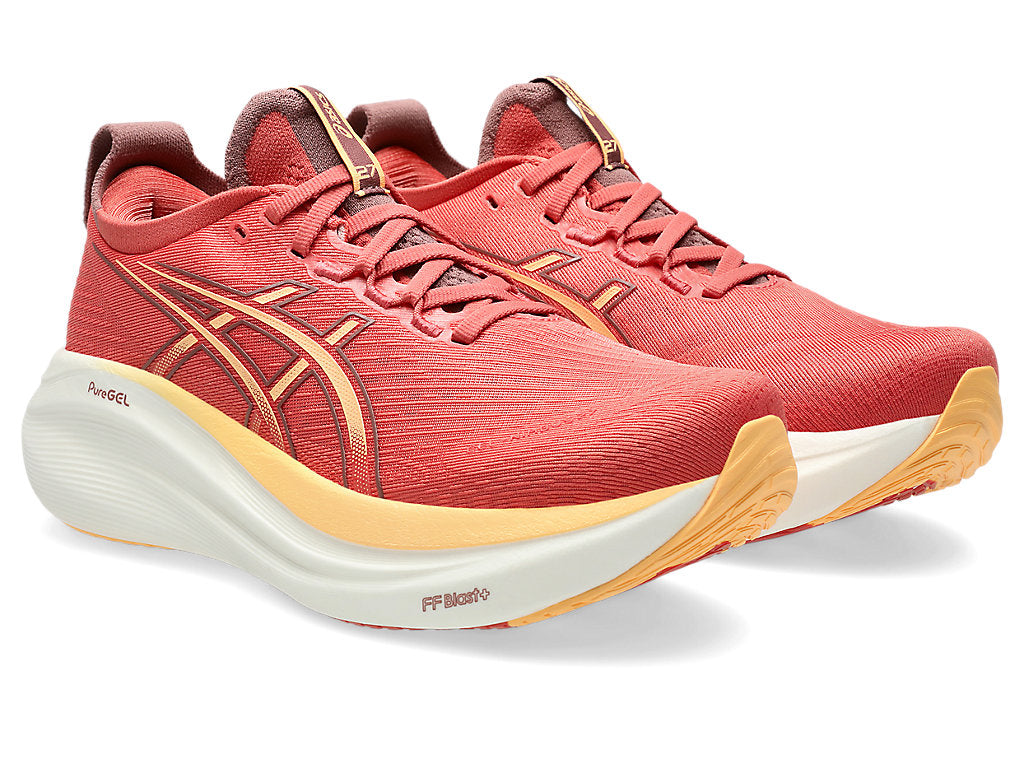 ASICS W Nimbus 27 (d) DARK PINK CLAY/ORANGE GLOW