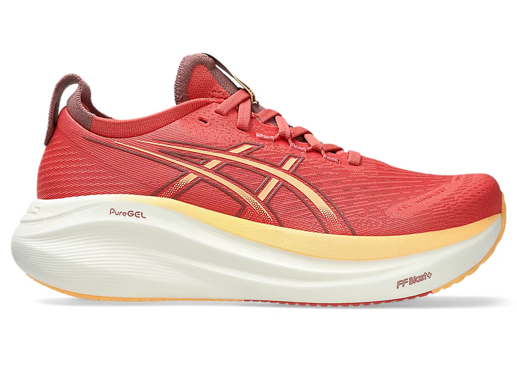 ASICS W Nimbus 27 (d) DARK PINK CLAY/ORANGE GLOW