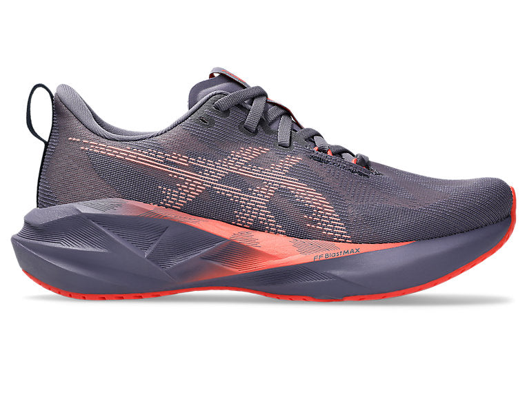 ASICS W Novablast 5 (b) GREYISH PURPLE/CORAL REEF
