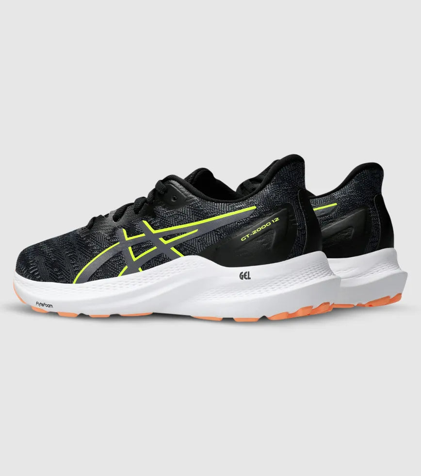ASICS K GT-2000 12 GS BLACK/SAFETY YELLOW