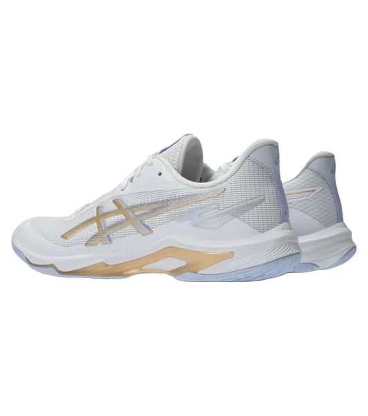 ASICS W Netburner Ballistic FF 4 ( Wide) WHITE/CHAMPAGNE