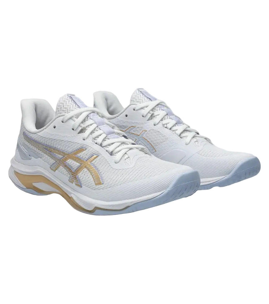 ASICS W Netburner Ballistic FF 4 ( Wide) WHITE/CHAMPAGNE