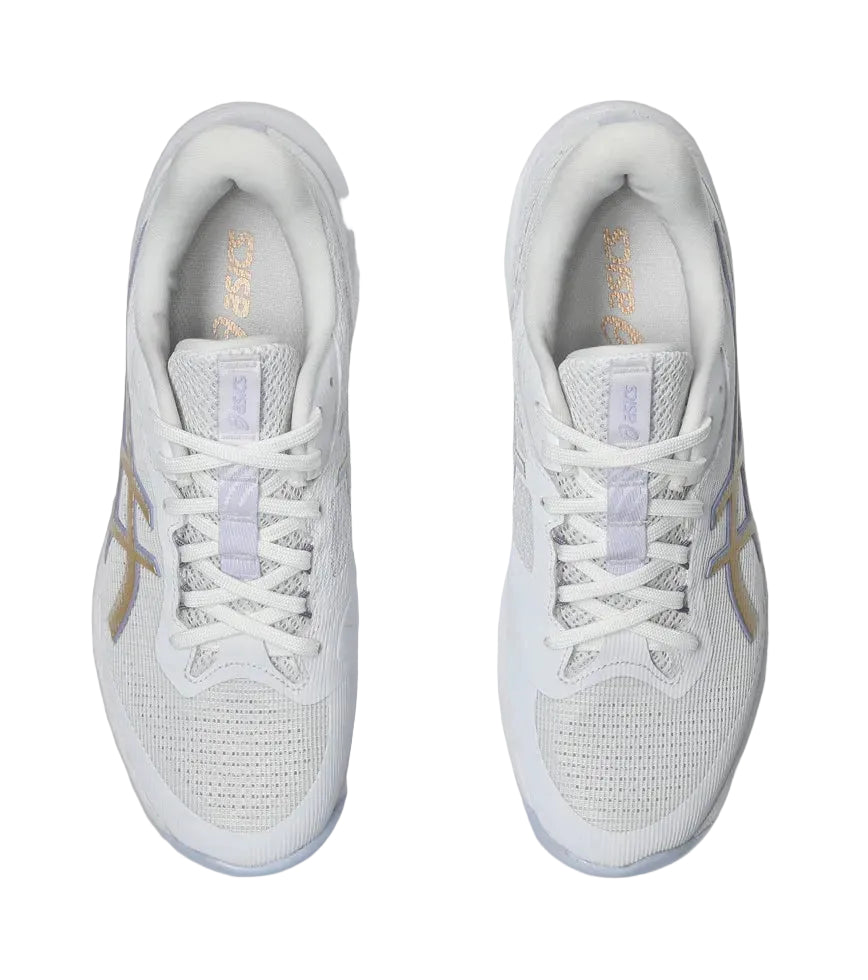 ASICS W Netburner Ballistic FF 4 ( Wide) WHITE/CHAMPAGNE