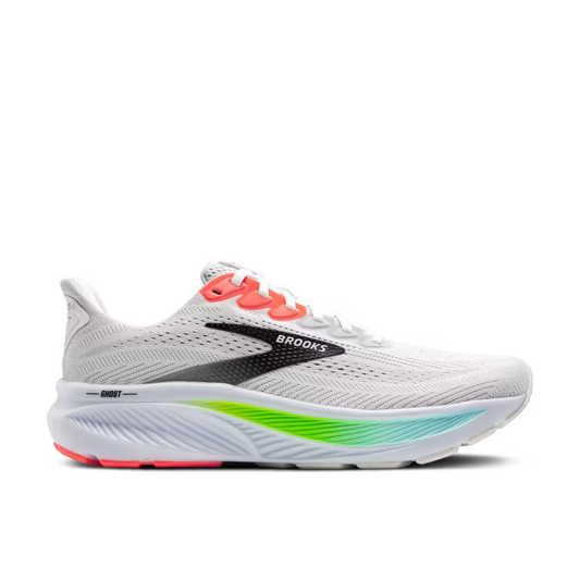 BROOKS M Ghost 17 (d) WHITE/PINK CLAY/GECKO