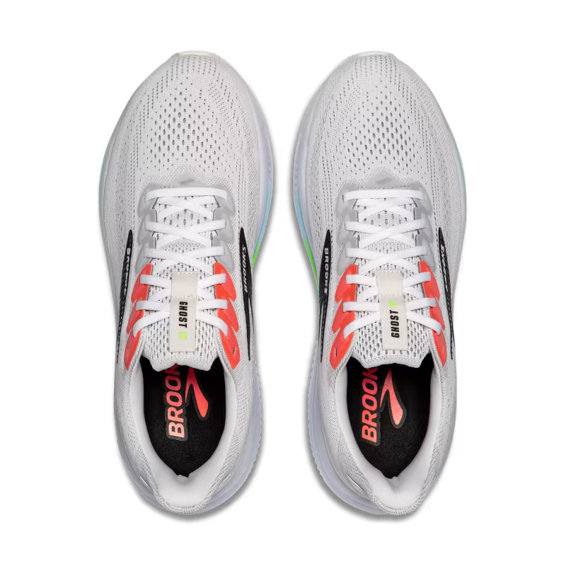 BROOKS M Ghost 17 (d) WHITE/PINK CLAY/GECKO