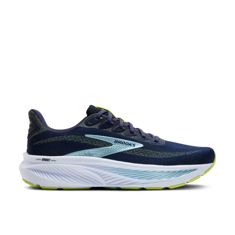 BROOKS M Ghost 17 (2E) PEACOAT/LIME/BLUE
