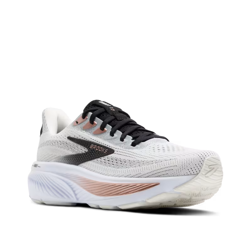 BROOKS W Ghost 17 (d) WHITE/BLACK/ROSE GOLD