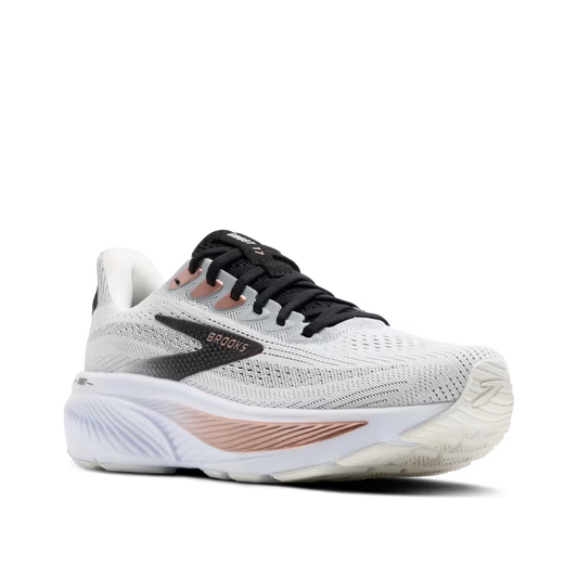BROOKS W Ghost 17 (d) WHITE/BLACK/ROSE GOLD