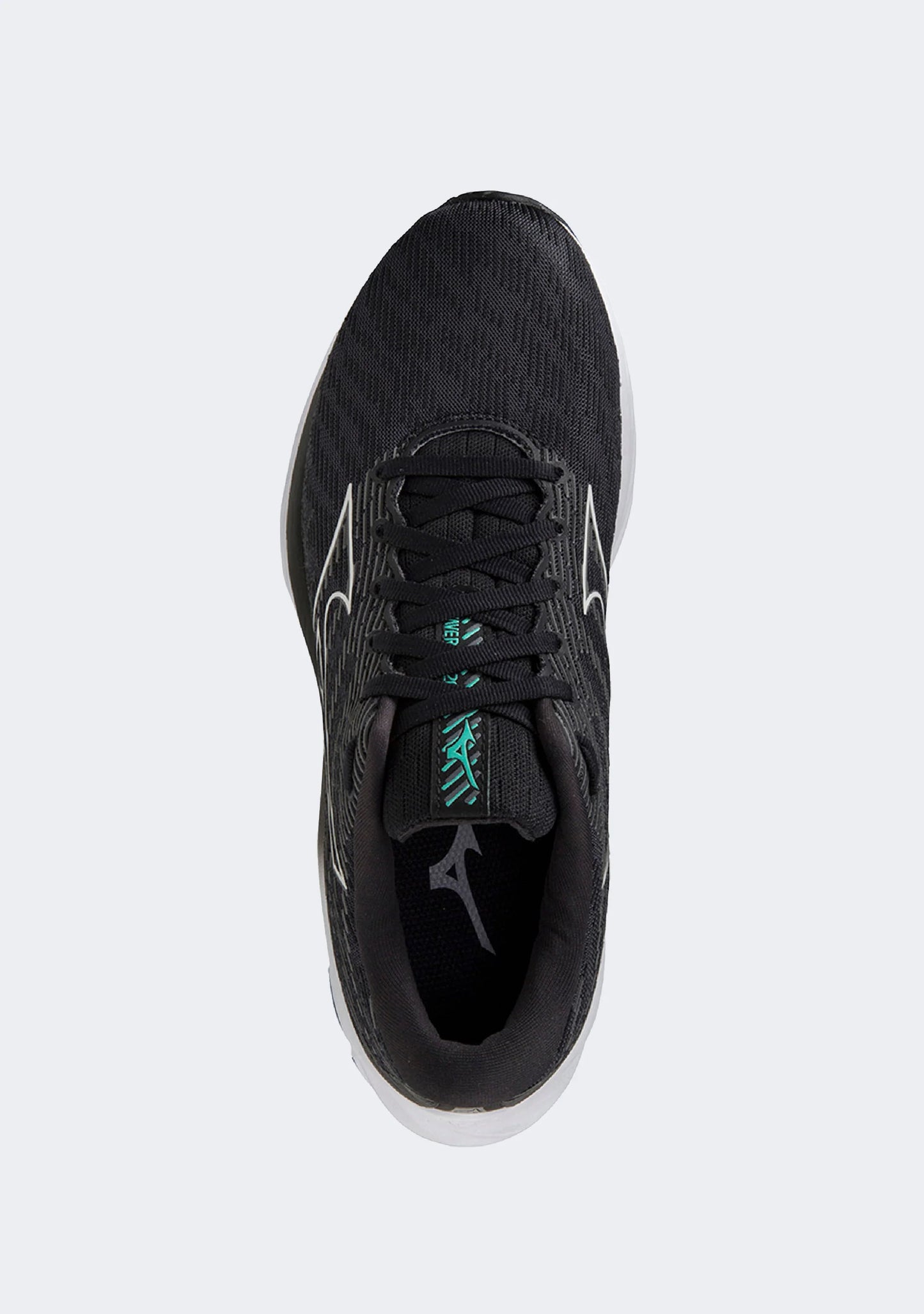 MIZUNO W Wave Rider 26 BLACK/NIMBUS CLOUD/BISCAY GREEN