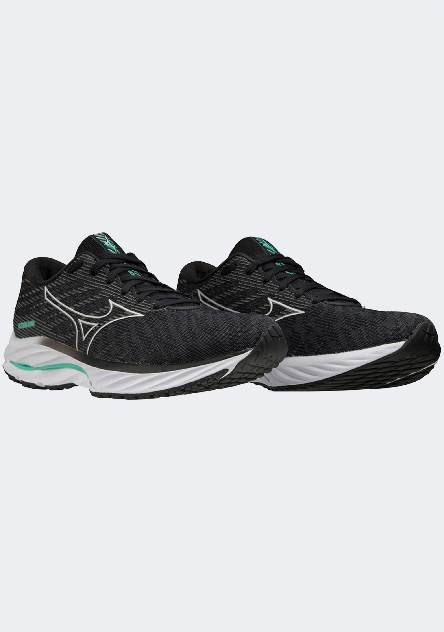 MIZUNO W Wave Rider 26 BLACK/NIMBUS CLOUD/BISCAY GREEN