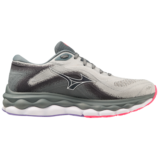 MIZUNO W Wave Sky 7 (w) Pearl Blue/White/High-Vis Pink