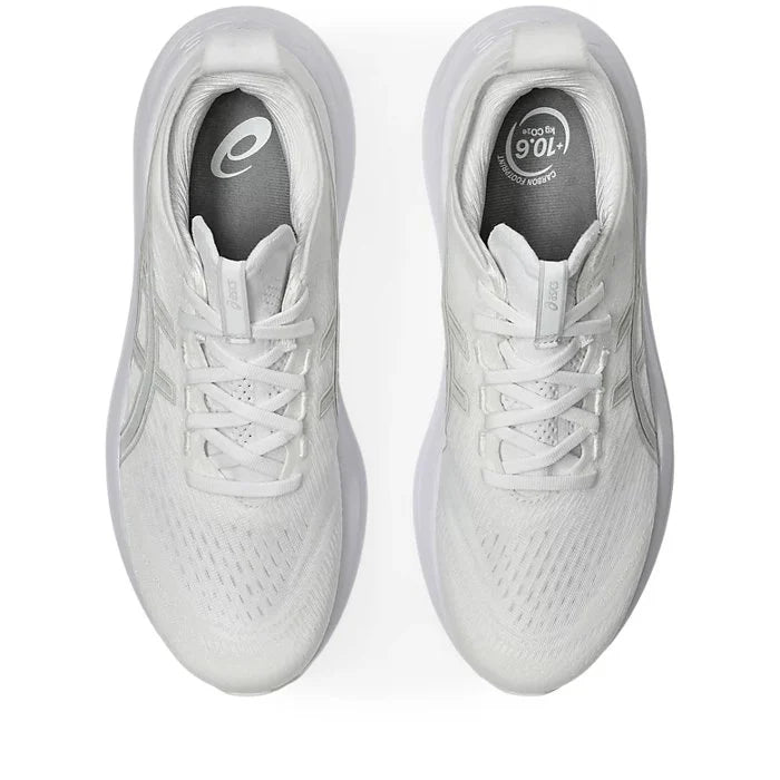 ASICS M Nimbus 27 (d) WHITE/GLACIER GREY