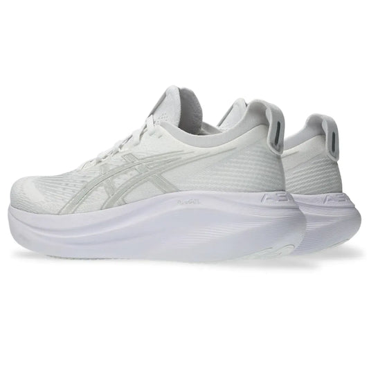 ASICS M Nimbus 27 (d) WHITE/GLACIER GREY