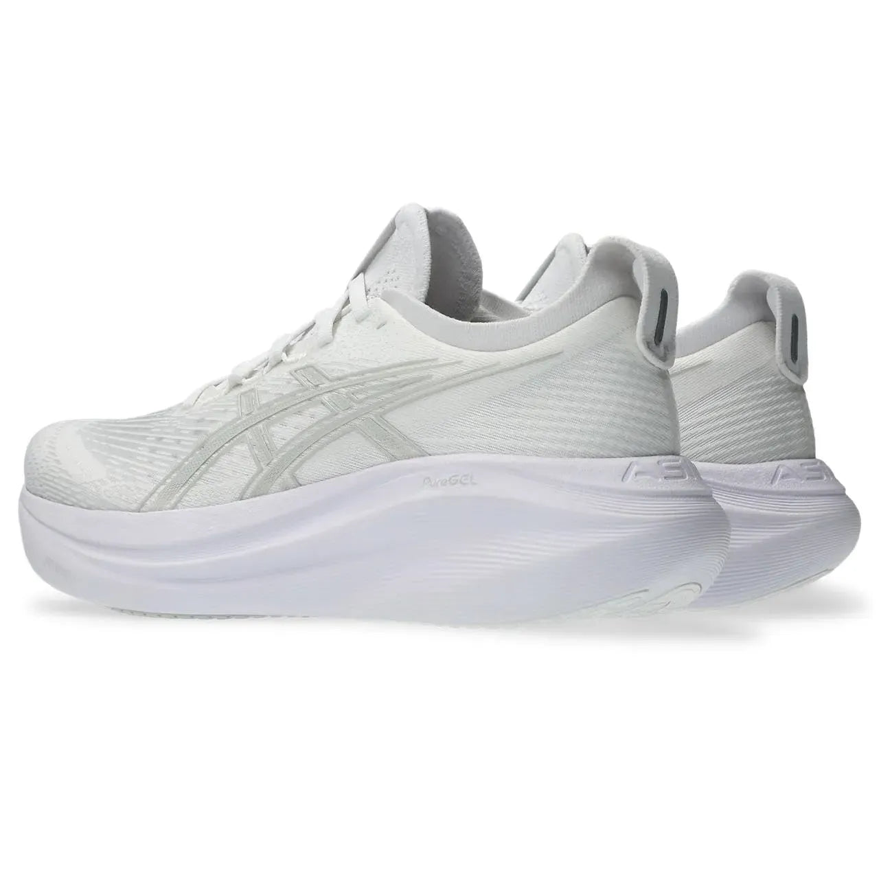 ASICS M Nimbus 27 (d) WHITE/GLACIER GREY