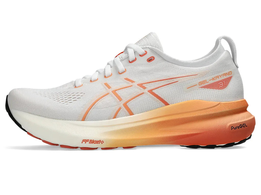 ASICS W Kayano 31 B WHITE/FADED ORANGE