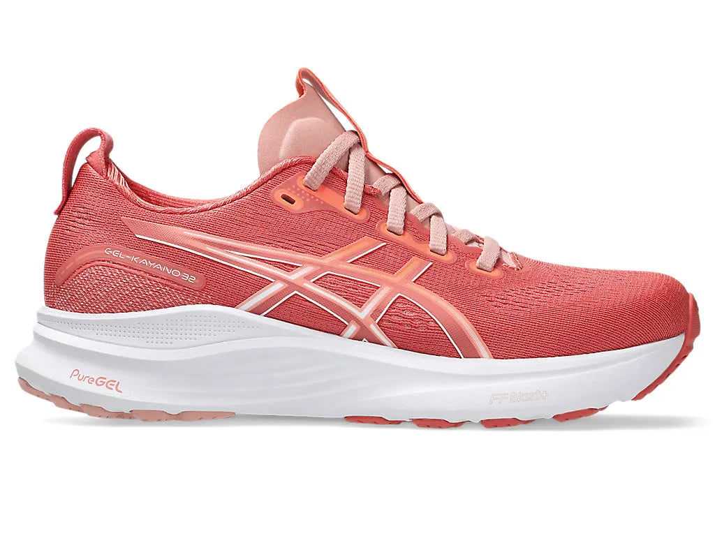 ASICS K Kayano 32 GS DARK PINK CLAY/VIVID CORAL