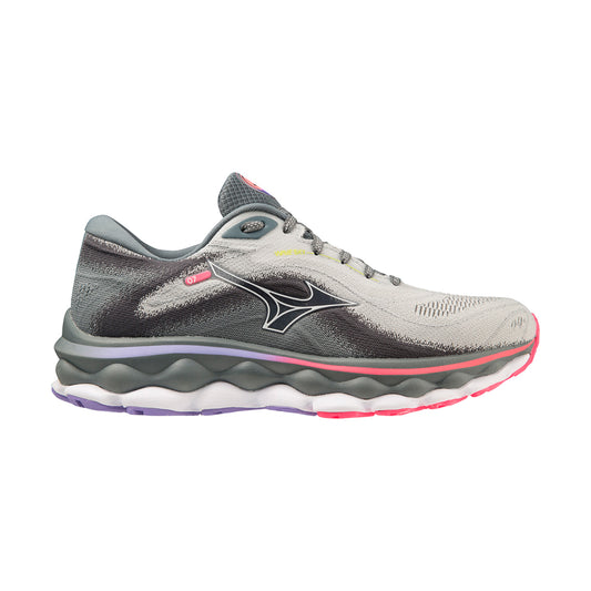 MIZUNO W Wave Sky 7 (w) Pearl Blue/White/High-Vis Pink