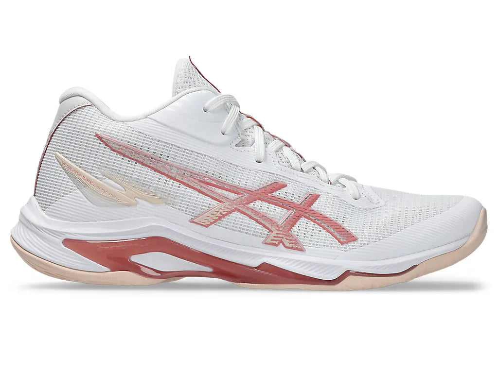 ASICS W Netburner Ballistic FF 4 WHITE/ROSE ROUGE