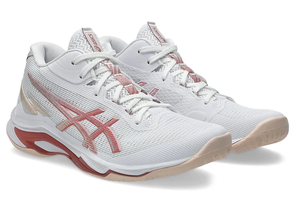 ASICS W Netburner Ballistic FF 4 WHITE/ROSE ROUGE