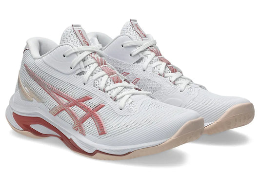 ASICS W Netburner Ballistic FF 4 WHITE/ROSE ROUGE